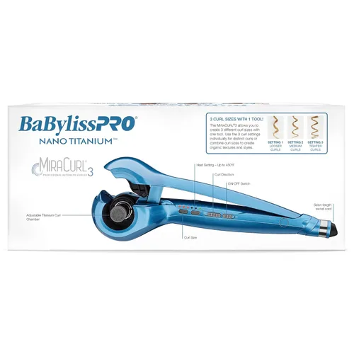 Miniatura 5 de BabylissPRO Nano Titanium - Rizador de pelo profesional, herramienta 3 en 1 para rizos apretados, sueltos u ondulados