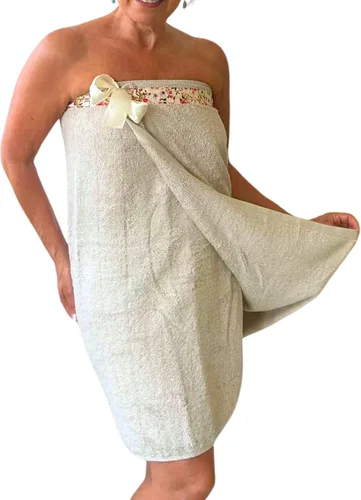 Miniatura 11 de UWRAPT Toalla para mujer, cierre de lazo, sin ganchos ni broches, 100% algodón, absorbente para spa, ducha, baño, piscina