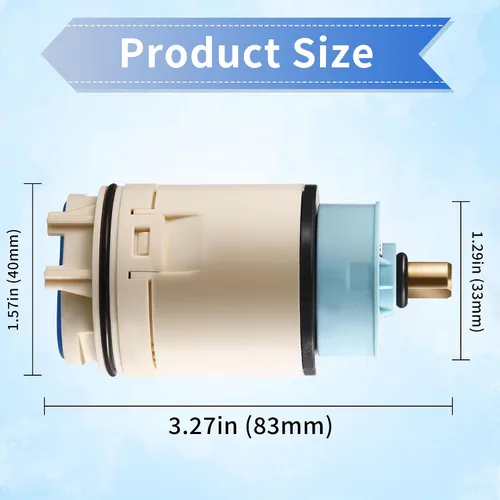 Miniatura 2 de Dreyoo Paquete de 1 cartucho de equilibrio de presión de una sola función de repuesto para RP70538, cartucho de ducha compatible con grifo Peerless