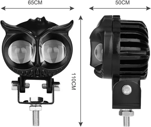Miniatura 6 de ONERAY Luces Antiniebla para Motocicleta, Faro LED para Motocicleta Forma de Búho con Haz Alto y Bajo, Luz de Conducción Universal para Motocicletas
