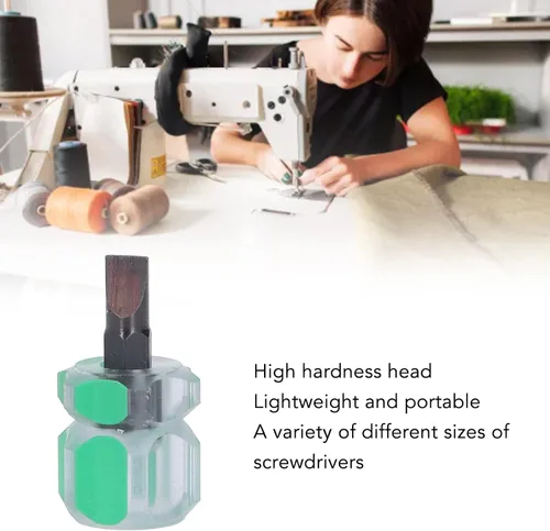 Miniatura 2 de Hztyyier 7 destornilladores de cabeza plana, juego de mini destornilladores para máquina de coser con mango ergonómico antideslizante para uso