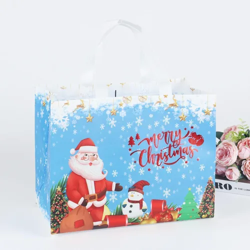 Miniatura 5 de Venforze 36 bolsas reutilizables de Navidad, bolsas de regalo no tejidas, 12.8 x 9.8 x 6.7 pulgadas