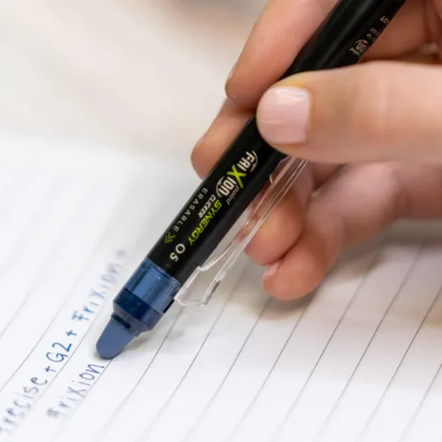 Miniatura 5 de PILOT FriXion Synergy Clicker - Bolígrafos de tinta de gel borrables, recargables, retráctiles, punta extra fina de 0.5 mm, paquete de 5