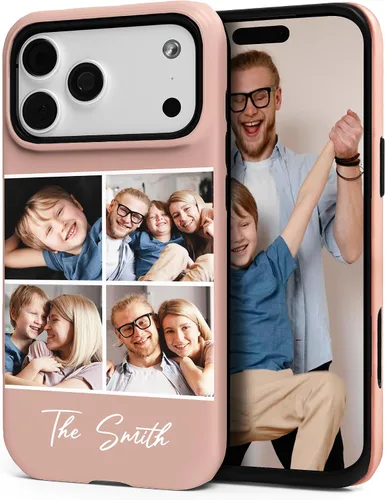 Miniatura 8 de Easycosy Fundas personalizadas para teléfono con imagen para 17, 16, 15, 14, 13, 12, 11 Pro/Max/Mini Air XR X Xs Max de doble capa de defensa