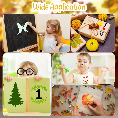 Miniatura 7 de 100 plantillas para pintar en madera, plantillas reutilizables para manualidades, plantillas de dibujo, papel de pared festivo para bricolaje, álbum