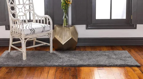 Miniatura 3 de Unique Loom Solo Collection - Alfombra de área Calabasas (2' 2" x 6' 7", color gris)