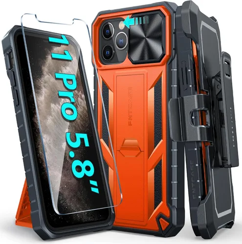 Miniatura 13 de FNTCASE for iPhone 11-Pro Protective Case: Military Grade Drop Proof Protection Rugged 11Pro Cell Phone Cover with Belt Clip Holster Kickstand &