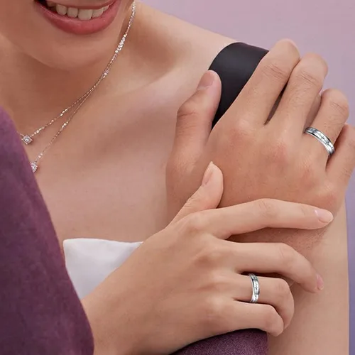Miniatura 12 de Couples Rings Set Matching Promise Rings Adjustable Wedding Trendy Titanium Stainless Steel Rings for Couples Valentines Day Jewelry