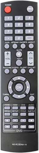 Miniatura 2 de Nuevo control remoto NS-RC9DNA-14 NSRC9DNA14 compatible con Insignia LED TV DVD NS-28DD220NA16 NS28DD310NA15 NS-28DD310NA15 NS32DD200NA14