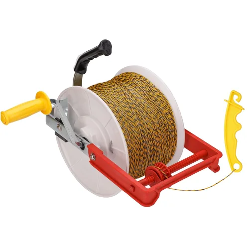Miniatura 11 de Carrete de valla eléctrica con engranaje 3:1, carrete de alambre de valla eléctrica, con mango de enrollado auxiliar, adecuado para la construcción