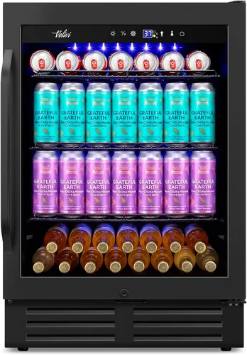 Miniatura 14 de 35.42" W Commercial Under Counter Beverage Refrigerator, 2 Glass Door Back Bar Cooler, Built-in/Freestanding 7.4Cuft Drink Fridge with LED Light