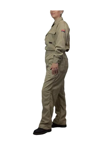 Miniatura 2 de NATIONAL SAFETY APPAREL Overol estándar para mujer, caqui, 2XL