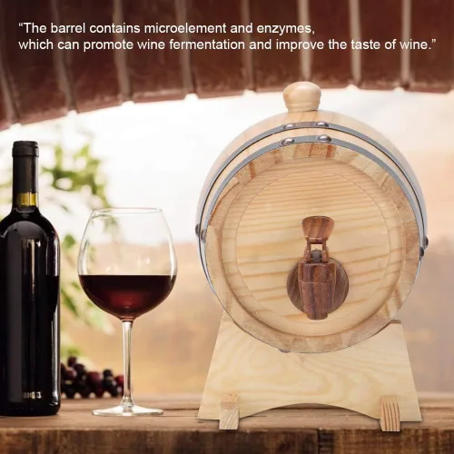 Miniatura 7 de Mini barril de vino de madera de pino para el hogar, equipo de elaboración de cerveza de madera para tequila, whisky, ron envejecimiento