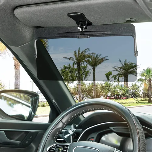 JOYTUTUS Extensor de visera solar para automóvil, visera solar polarizada antirreflejos universal fácil de instalar, extensión de visera UV400