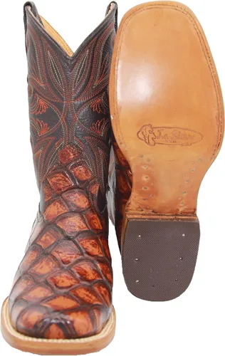 Miniatura 2 de Western Shops - Botas vaqueras con estampado de peces pirarucu para hombre