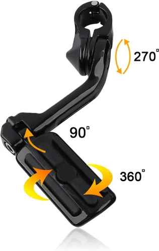 Miniatura 8 de TCT-MOTORPARTS Estriberas de pie de carretera de montaje largo para Harley Electra Glide, todo con protectores de motor de 1-1/4 pulgadas 1.25 Negro