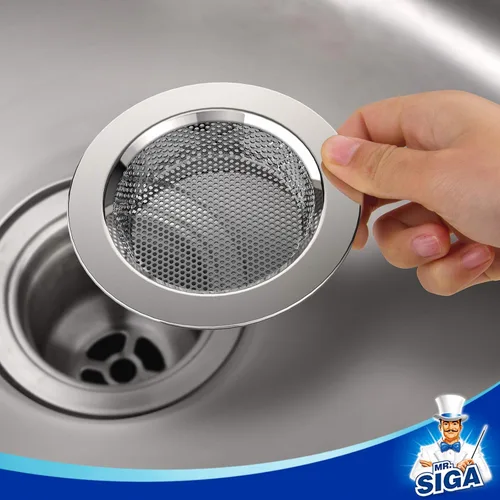 Miniatura 7 de MR.SIGA - Colador de fregadero de cocina, colador de drenaje de fregadero de acero inoxidable, apto para lavavajillas, diámetro exterior 4.4