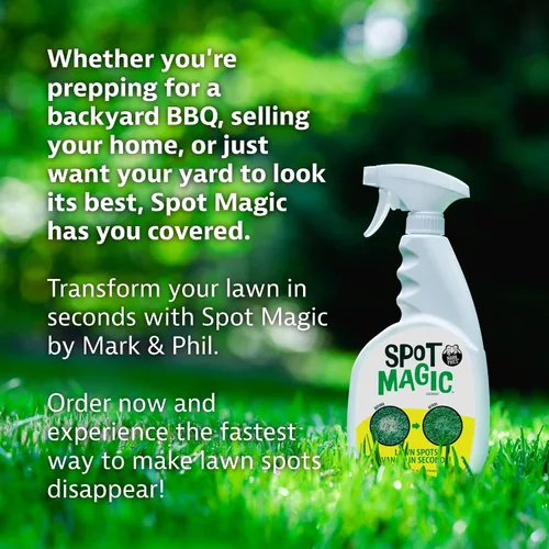 Miniatura 3 de Spot Magic por Mark & Phil's - Colorante en aerosol instantáneo verde para césped, 24 onzas, seguro para mascotas y niños, no tóxico y resistente a