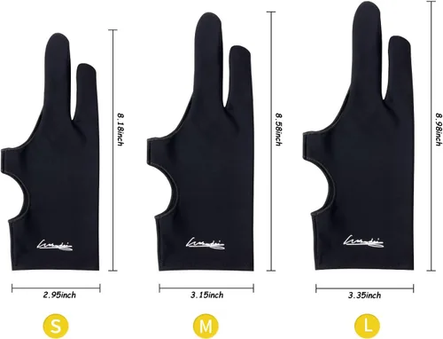 Miniatura 5 de Paquete de 2 guantes de dibujo digital, guantes de artista para tableta de dibujo, iPad, bocetos, guantes de arte con dos dedos para mano derecha e