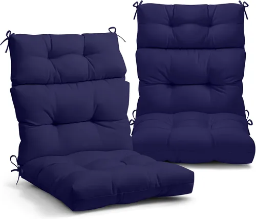 Miniatura 10 de EAGLE PEAK Cojín Acolchado para Silla de Patio con Respaldo Alto para Exteriores/Interiores, Juego de 1, 46'' x 22'', Azul Claro