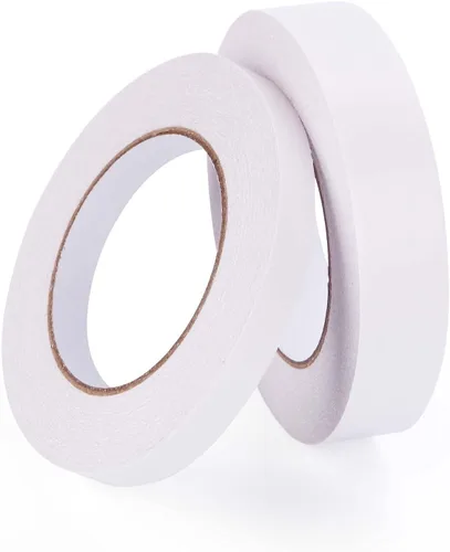 2 rollos de cinta adhesiva de doble cara, dos tamaños diferentes de cinta adhesiva de doble cara, ideal para manualidades y artes, álbumes de
