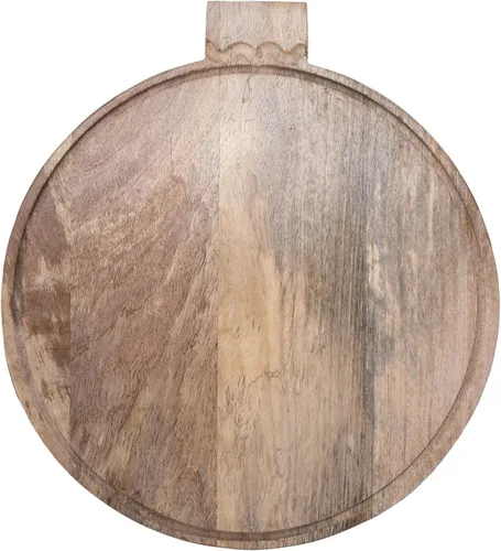 Miniatura 7 de Mary Square Tabla de cortar de queso de Navidad de madera de mango marrón natural (16,5 x 13,25 pulgadas)