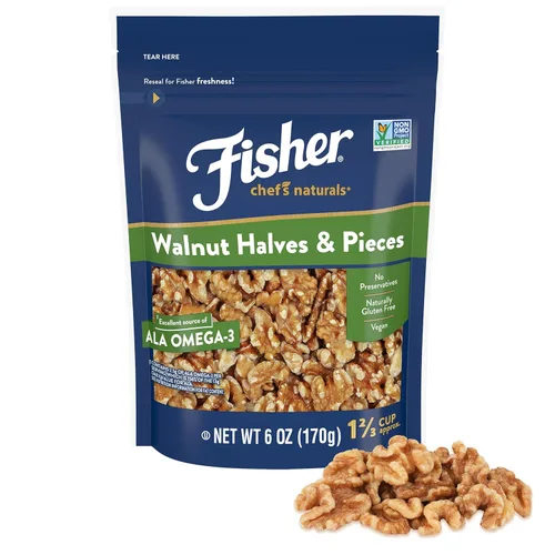 Miniatura 18 de Fisher - Nueces picadas, 16 onzas, nueces cultivadas en California, sin sal, naturalmente sin gluten, sin conservantes, sin OMG