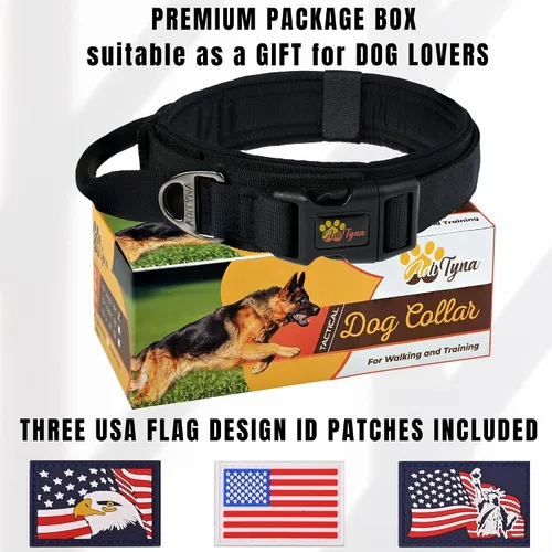 Miniatura 8 de Collar de perro táctico militar K9 – Ajustable con asa – Para entrenamiento y servicio, para pastor alemán
