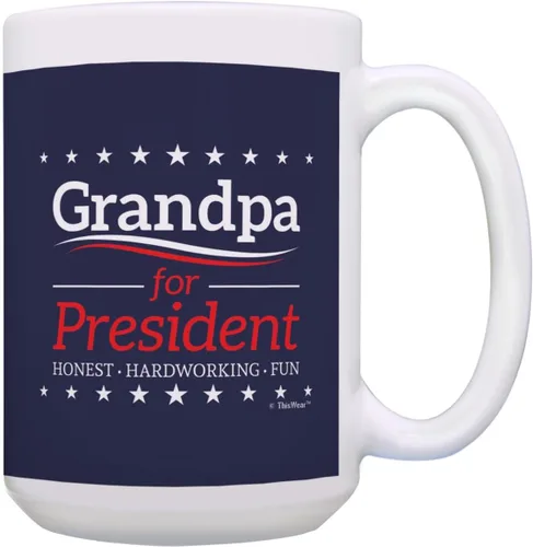 Miniatura 8 de ThisWear Taza de café de cerámica con asa para abuelo para presidente de 11 onzas 11oz - Grandpa
