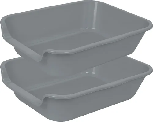 Miniatura 28 de 1 paquete de caja de arena extra grande para gatos (material ABS), corral de arena para gatos mayores de entrada baja para gatos geriátricos