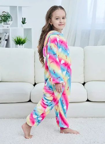 Miniatura 15 de Pijama de unicornio unisex para niños, enteritos para disfraz, Halloween