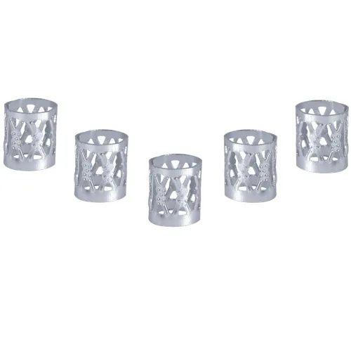 Miniatura 2 de 100 piezas de cuentas trenzadas de metal, nuevas cuentas de rastas coloridas, anillos trenzados para el cabello, clips para cerraduras de temor