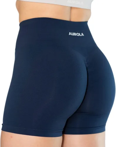 Miniatura 2 de AUROLA Intensify - Pantalones cortos deportivos sin costuras de cintura alta para mujer, para correr, gimnasio, fitness, yoga, entrenamiento