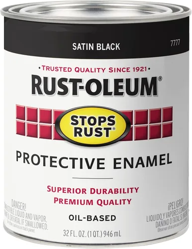 Miniatura 19 de Rust-Oleum 7777730 Stops Rust Pintura con Brocha, Media Pinta, Negro Satinado