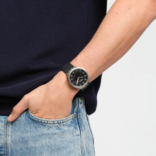 Miniatura 4 de Swatch Big Bold Irony Lacado Unisex Reloj Casual Plástico Negro Automático Impermeable Oscuro Irony