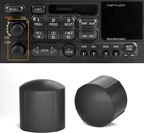 RDBS Kit de 2 perillas de control de volumen de radio estéreo de repuesto OEM para GMC Cadillac Chevrolet