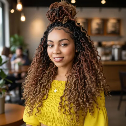 Miniatura 16 de Fulcrum Goddess Locs Cabello de Ganchillo de 10 Pulgadas, 8 Paquetes Nuevo Locs Sintéticos de Ganchillo para Mujeres Negras, Locs de Ganchillo