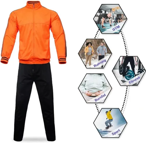 Miniatura 3 de AKsit Conjunto deportivo de 2 piezas con capucha para hombre, conjunto deportivo de moda