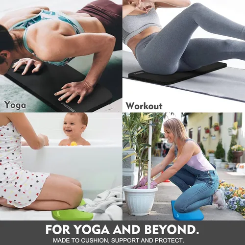 Miniatura 7 de Ewedoos Rodillera de yoga – Alfombrilla antideslizante para ejercicios de suelo – Accesorio para esterilla de yoga Negro