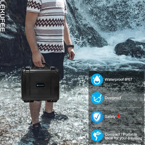 Miniatura 5 de Lekufee Funda rígida impermeable para DJI Mini 4 Pro, Mini 3 Pro / 3 Drone, DJI RC 2, RC N3 / N2 / N1 y otros accesorios (solo funda)
