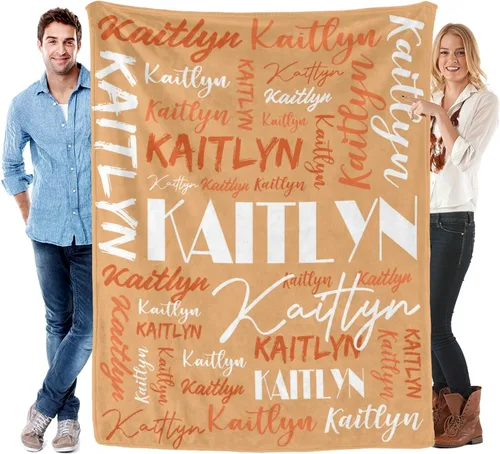 Miniatura 30 de Manta personalizada para niños y adultos, manta personalizada con nombre, manta de franela personalizada con nombre, manta personalizada con nombre