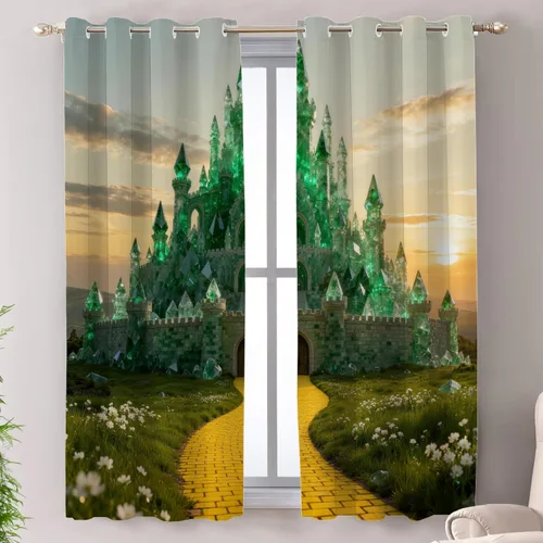 Miniatura 127 de Shrahala Cortinas de hojas de arce otoñales para ventanas de cocina, hojas rojas ardientes, fondo marrón, paneles de cortina de ventana de poliéster