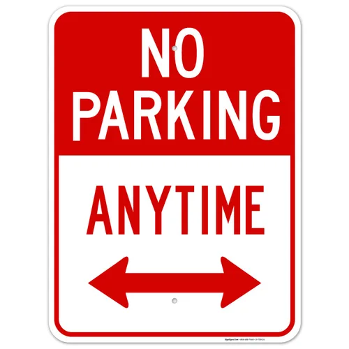 Miniatura 11 de SIGO SIGNS señal con la leyenda "No Parking Anytime", grande 10 x 14 pulgadas, de aluminio, para uso interior o exterior