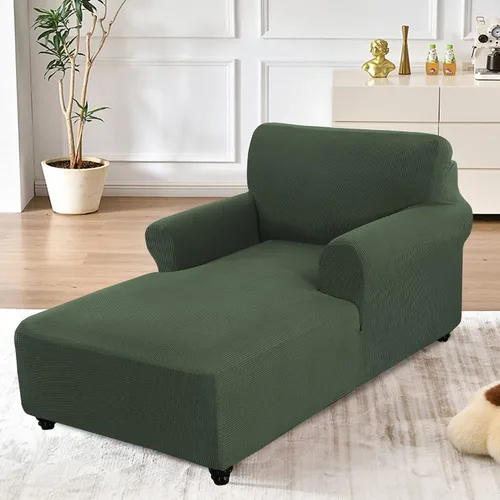 Miniatura 3 de OKYUK Funda para tumbona, de tela jacquard, elástica, con doble brazo, lavable a máquina, protector de muebles suave para sala de estar y dormitorio