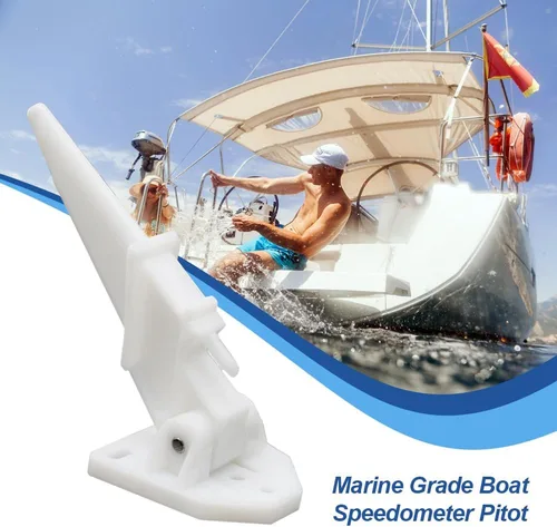 Miniatura 5 de Velocímetro de barco marino Pitot, velocímetro universal automático Kick-up tubo Pitot montaje hasta 80 MPH