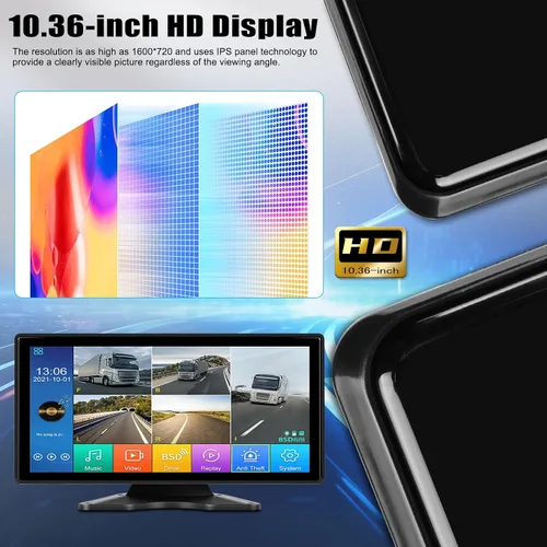 Miniatura 8 de Cámara de respaldo inalámbrica para coche 5 pulgadas IPS Monitor de pantalla IP69 cámara inversa impermeable visión nocturna infrarroja