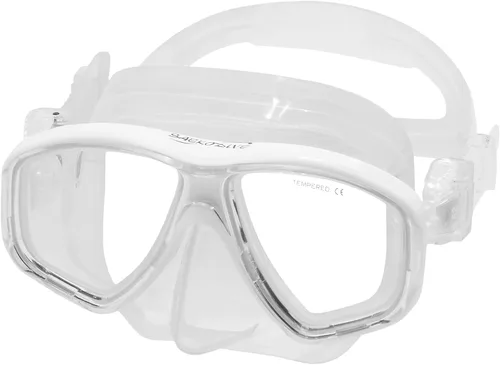 AquaFlex - Máscara de buceo, vidrio templado antivaho y amplia visión panorámica, falda de silicona antifugas, buceo, esnórquel, apnea, equipo de
