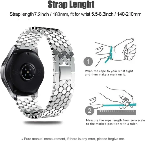 Miniatura 6 de DEALELE Correas compatibles con Samsung Galaxy Watch de 1.81 pulgadas, Galaxy 3 de 1.77 pulgadas, Gear S3, correa de repuesto de metal con textura