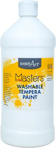 Miniatura 39 de Handy Art Little Masters - Pintura al temple lavable, turquesa, botella de 128 onzas, brillante y mezclable, alta opacidad, colores lavables