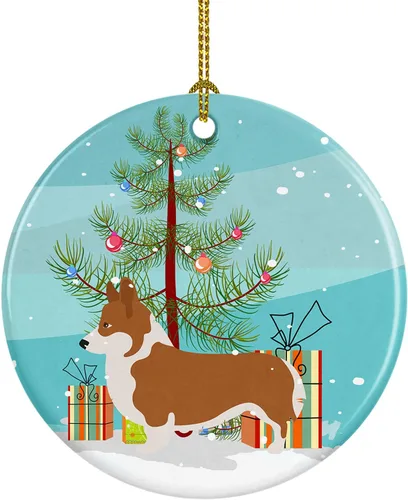 Miniatura 32 de Caroline's Treasures American Toy Fox Terrier - Adorno de cerámica de Navidad para colgar en el árbol de Navidad, decoración para el hogar, Navidad